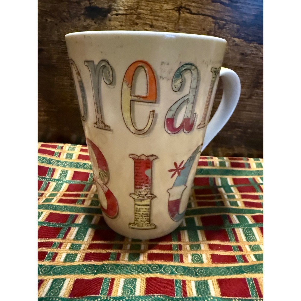 Konitz Dream Big Coffee Mug Porcelain Tapered Tea Cup Inspirational Typography